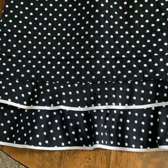 INC black and white polka dot  fit and flare dress - Picture 6 of 12